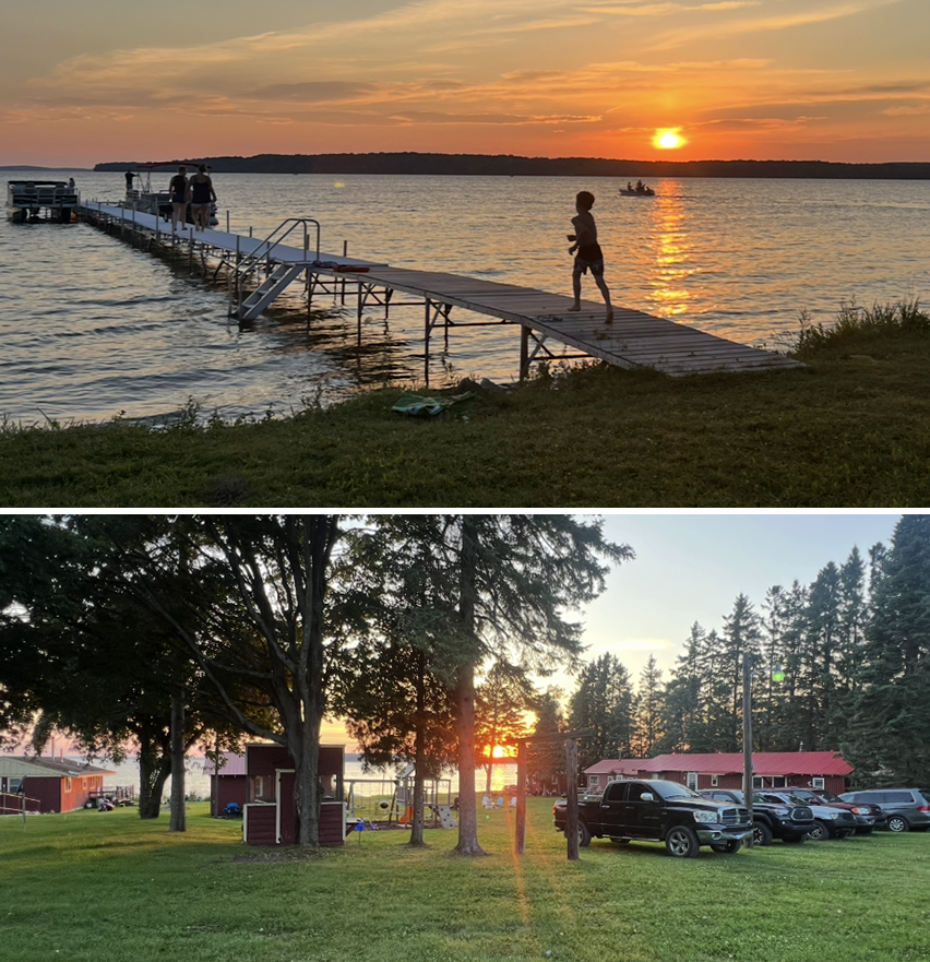 Cabin Rentals --- Curtis Michigan Resorts on Big Manistique Lake in Michigan's Upper Peninsula - Pet Friendly Eric's Buckhorn Resort UP - Curtis MI Resorts